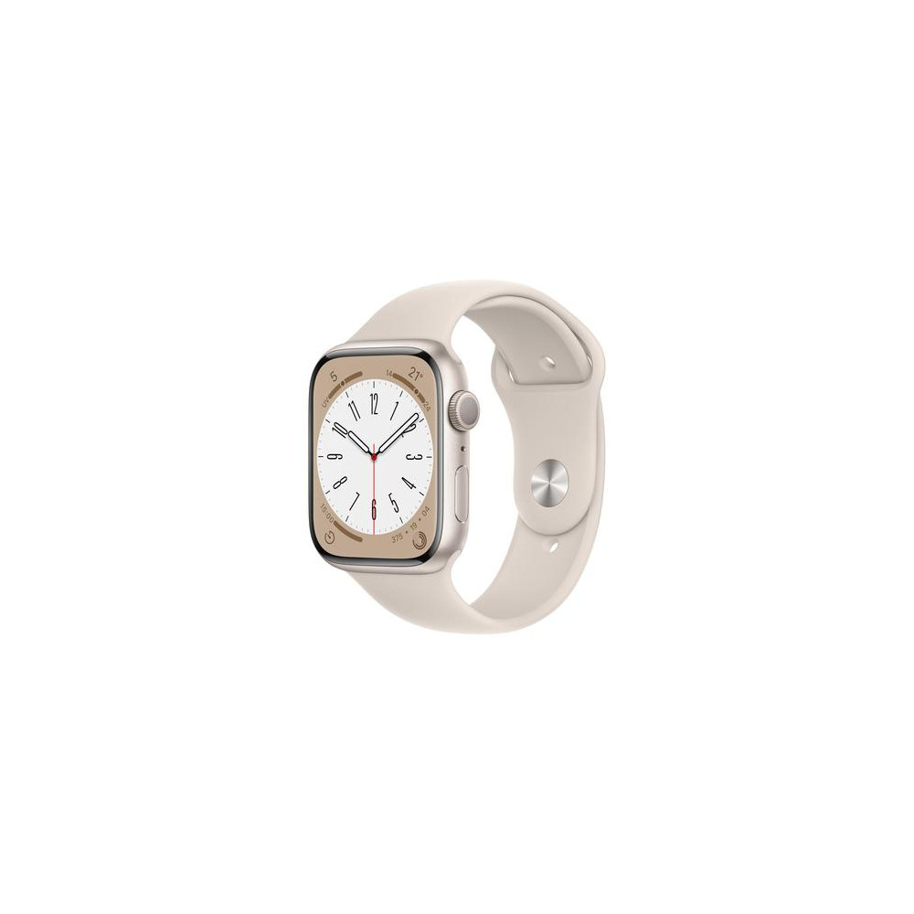 Apple Watch Series 8 GPS 45mm Cassa in Alluminio color Galassia con Cinturino Sport Band Galassia - Regular - (Apple Watch Serie Apple Watch Series 8 GPS 45mm Cassa in Alluminio color Galassia con Cinturino Sport Band Galassia - Regular - (Apple Watch Serie