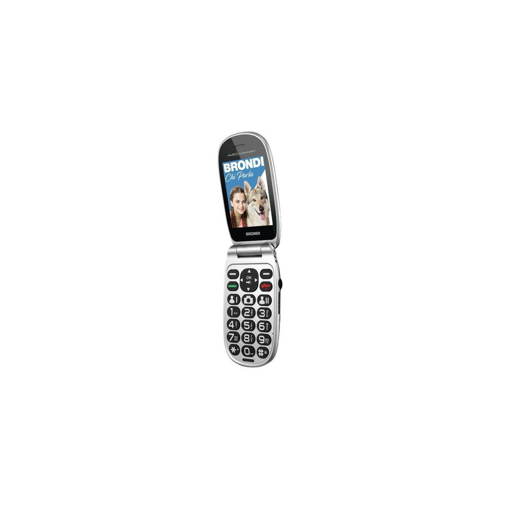 Brondi Amico Comfort 7,11 cm (2.8") Nero, Argento Telefono per anziani - (Brondi Amico Comfort 7,11 cm (2.8") Nero, Argento Tele Brondi Amico Comfort 7,11 cm (2.8") Nero, Argento Telefono per anziani - (Brondi Amico Comfort 7,11 cm (2.8") Nero, Argento Tele